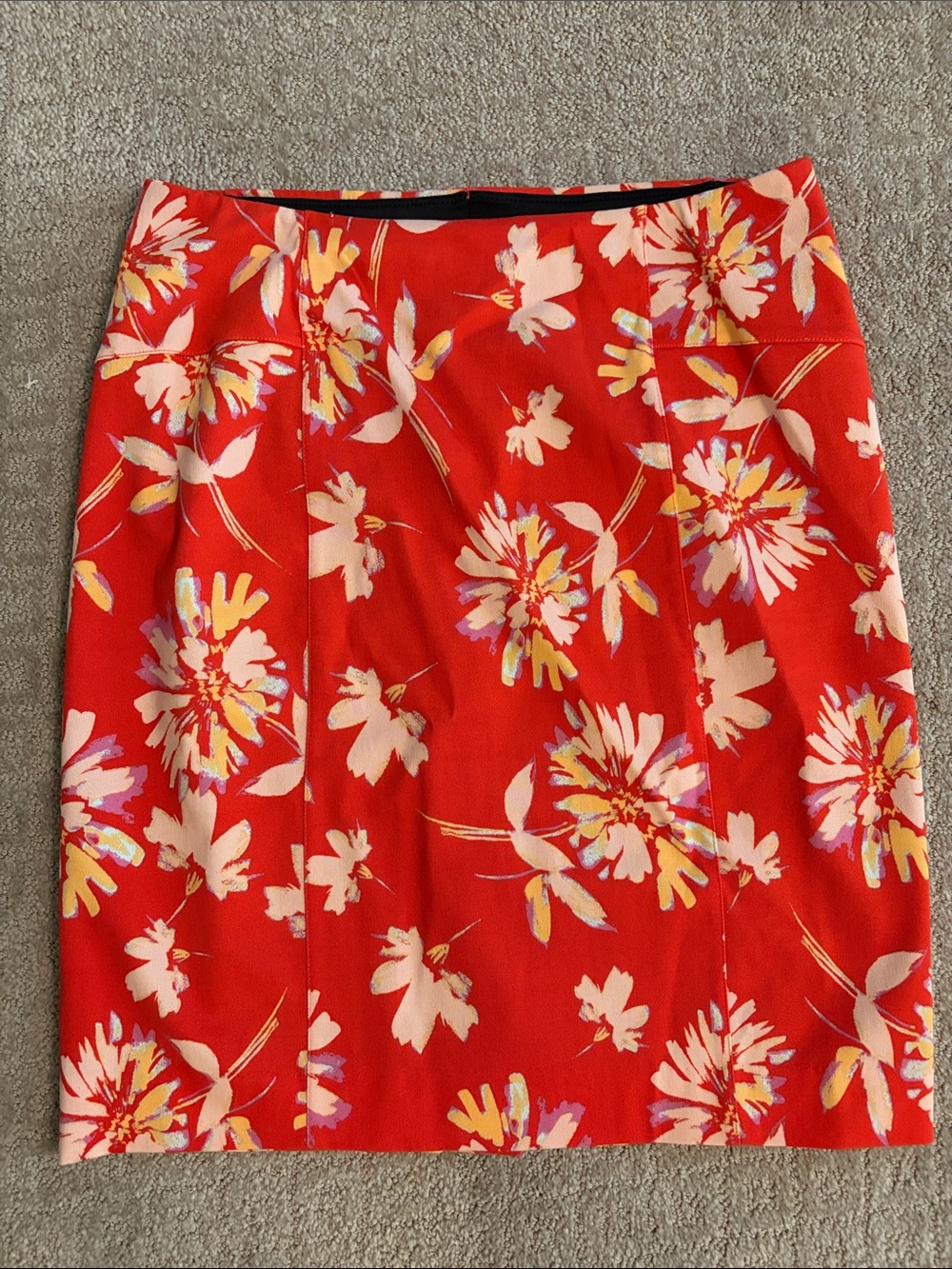 Lysse Red Floral Pencil Skirt